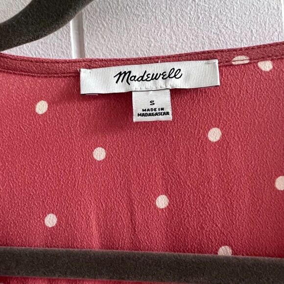 Madewell Sash-Tie Wrap Top in Polka Dot - Picture 6 of 11